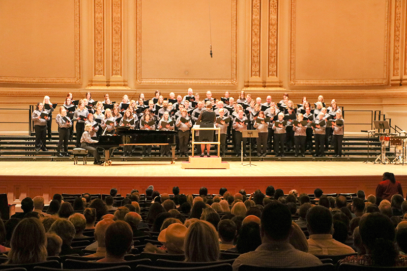 The GFC MSU Community Choir performs at Carnegie Hall in NYC.