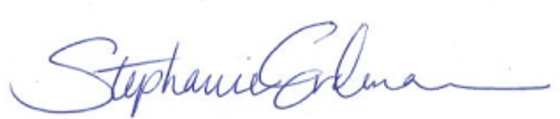 Signature of Dr. Stephanie Erdmann