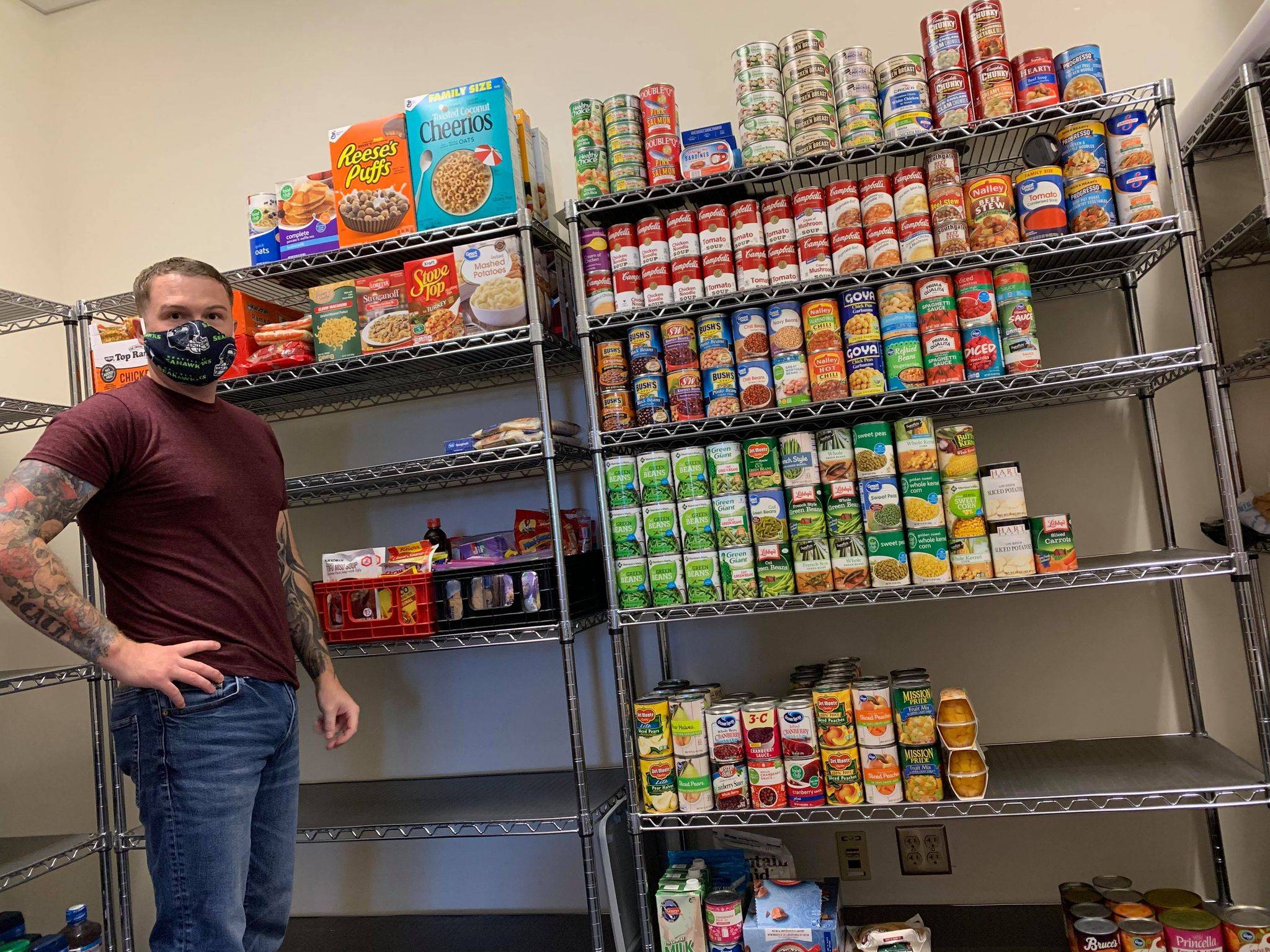 Student in Food Pantry