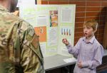 Cason Lehnerz, a fifth-grader from Power, presentd a project titled "High Bouncers" at the Great Falls College MSU Regional Science and Engineering Fair on Tuesday. More than 50 students from throughout the region brought projects to the fair.