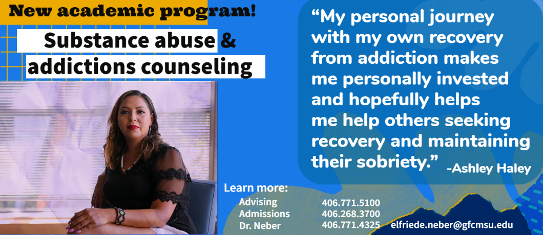 New academic program! Substance abuse and addictions counseling