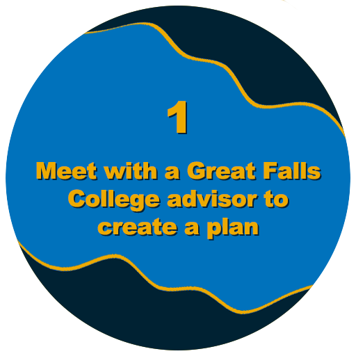 Step 1: Meet with a Great Falls College advisor to create a plan