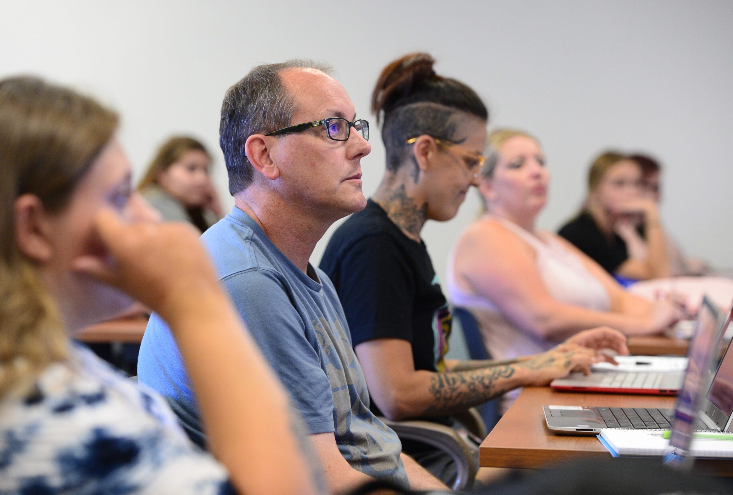 Photo of students in class.