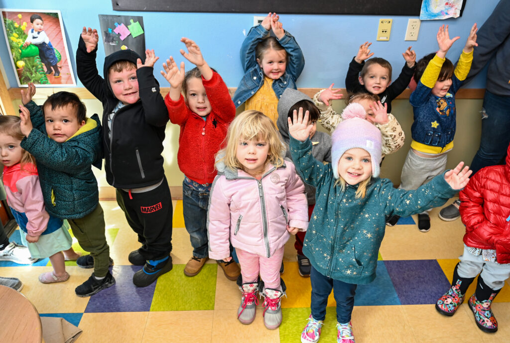 Photo of young kindergarten students.